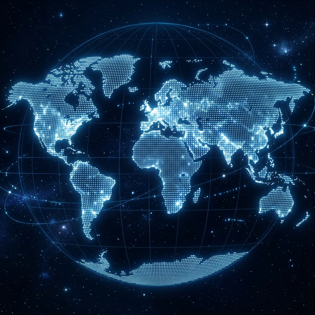 Dotted world map